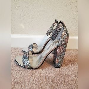 Pastel Sparkle Steve Madden Ankle Strap Heels